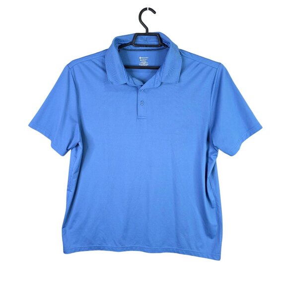 Mens Member's Mark Blue Performance Polo Shirt Short Sleeve Polyester Stretch XL - Picture 1 of 6